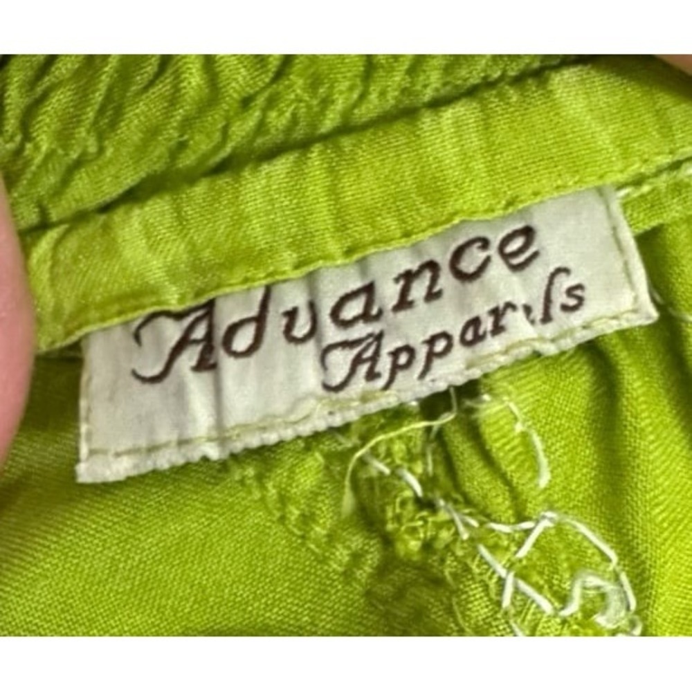 Advance Apparel Green Boho Halter Dress Tie Dye Embroidered Free Size - Picture 5 of 8